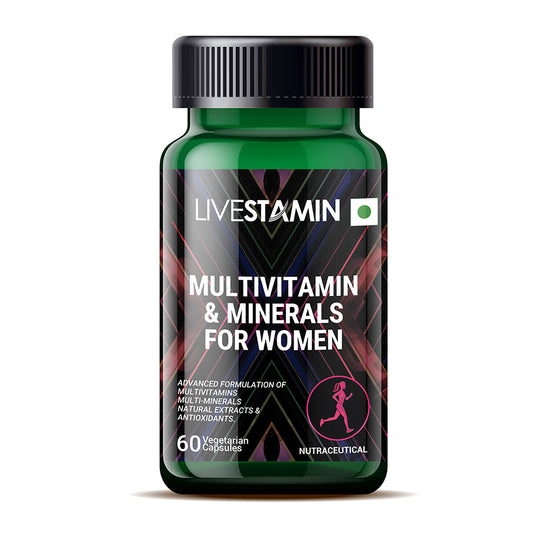 Livestamin Multivitamin & Minerals Supplement for Women| 60 Veg. Capsules